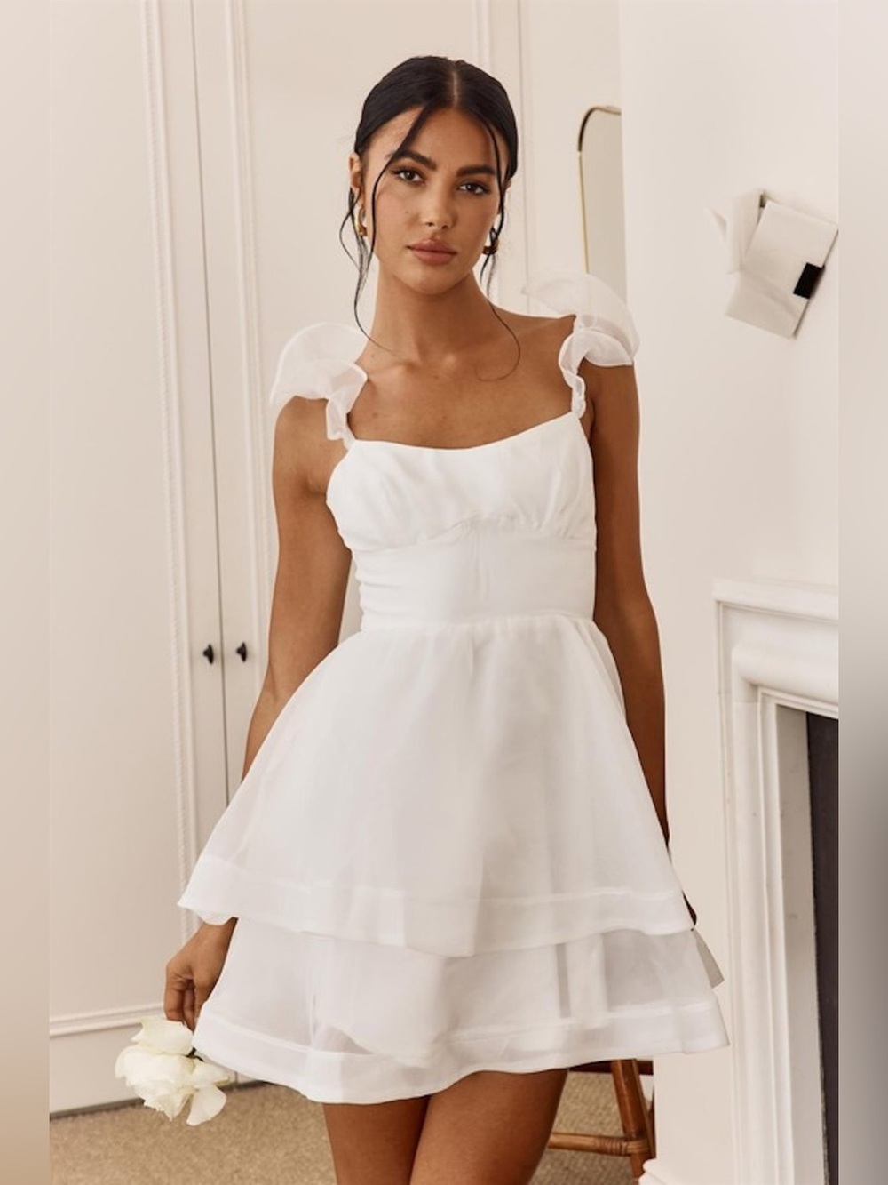 Sweetheart Organza Mini Dress